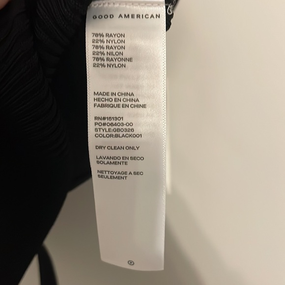 NWT! Good American black ribbed bodysuit - Picture 5 of 6